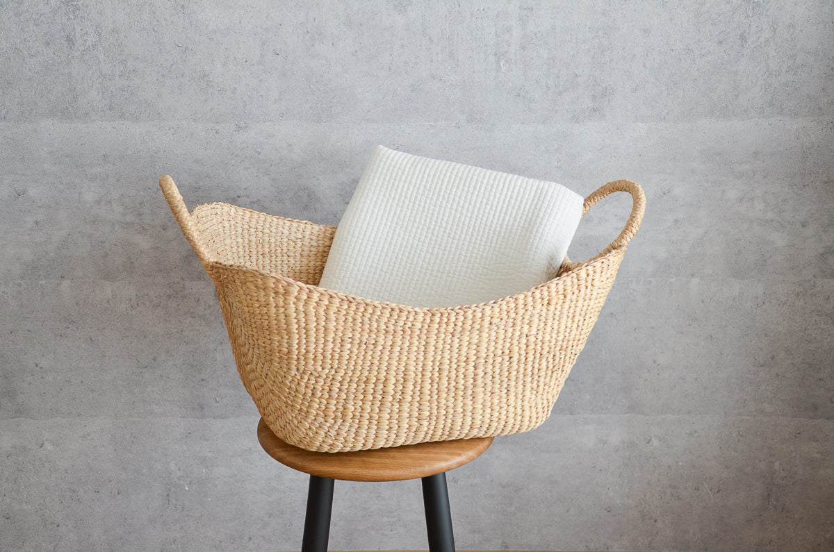 Organizing basket -Ring handle- S, M, L / Water hyacinth / THA 3115203