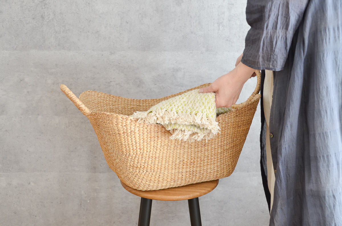 Organizing Basket “Ring Handle” / Water Hyacinth / THA 3115203
