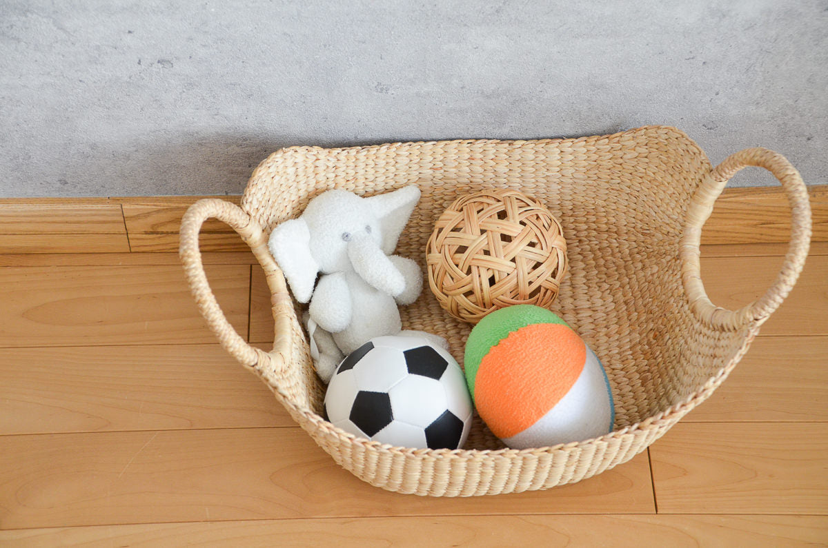 Organizing basket -Ring handle- S, M, L / Water hyacinth / THA 3115203