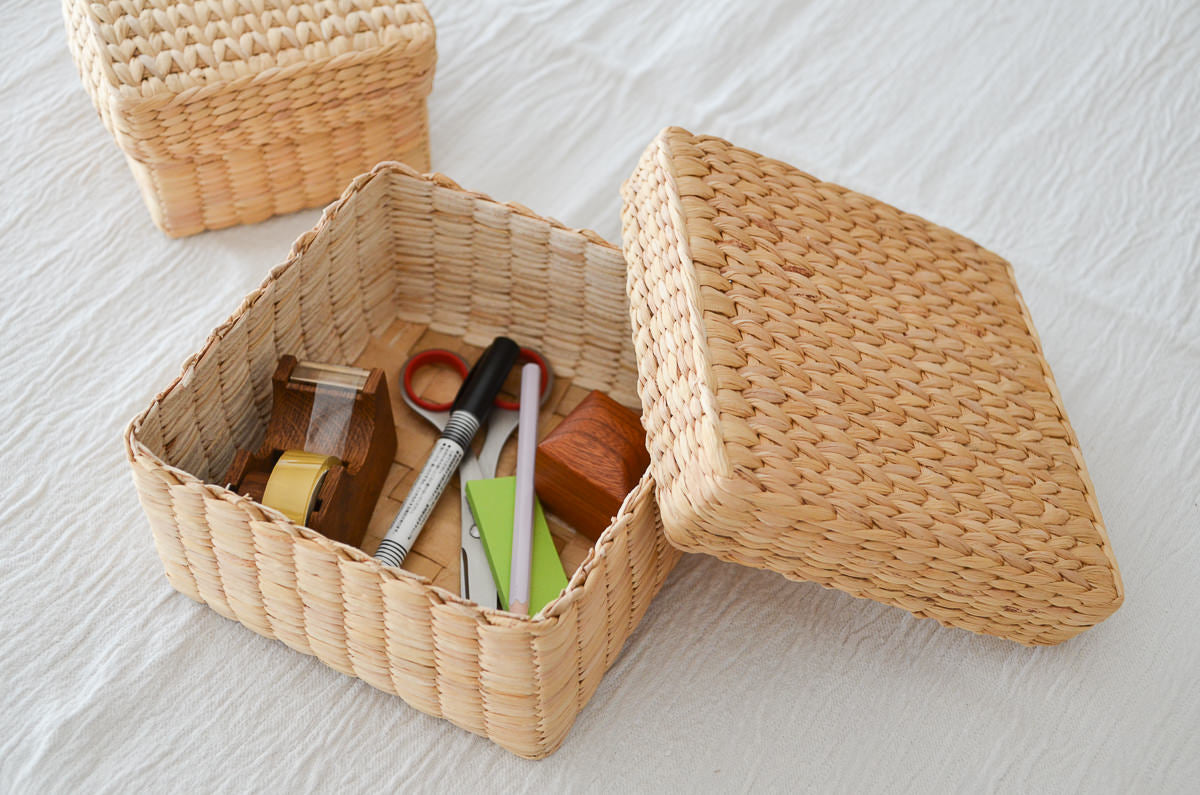 Square compact box S, M ,L / Water hyacinth / THA 3115211