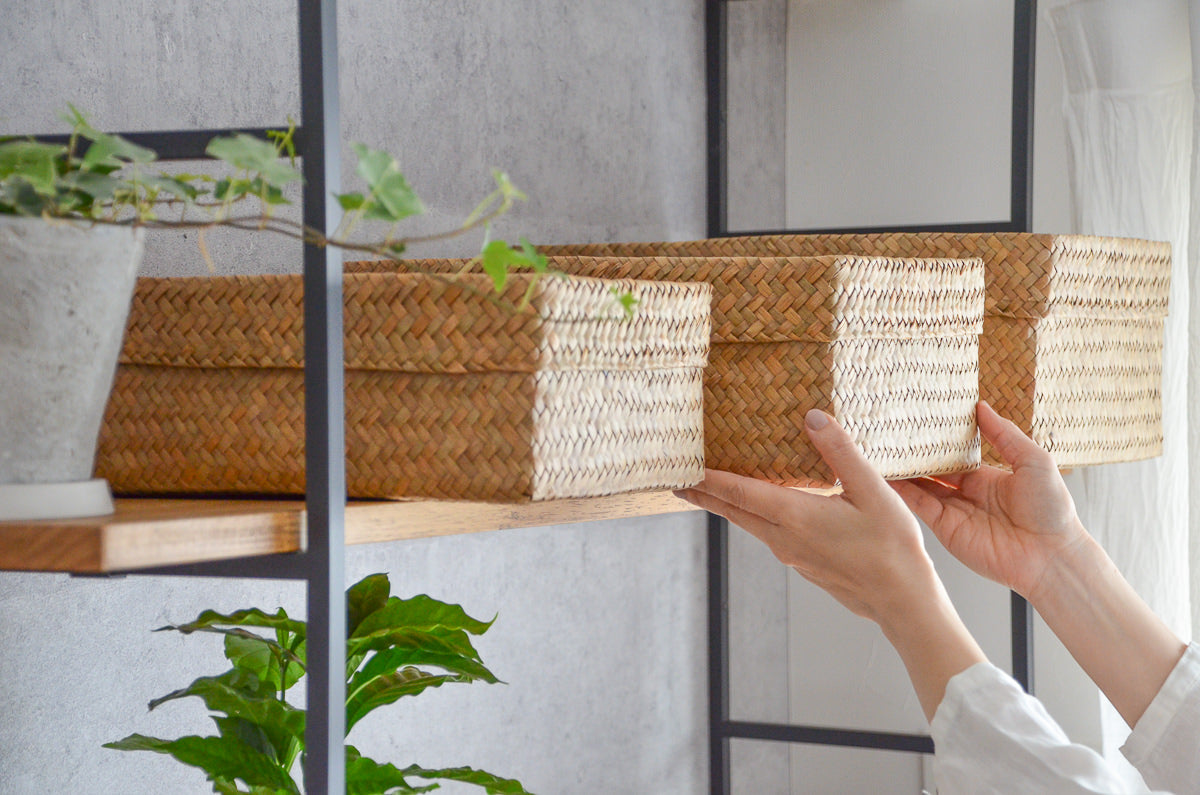 Rectangular Organizing Basket / Krajood Grass / THA 3115111