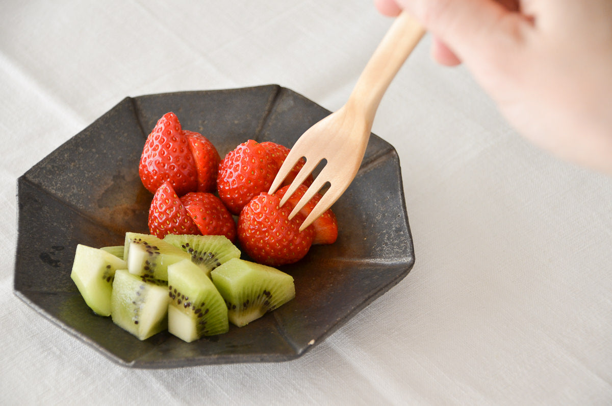 Sweets Fork, Spoon / Natural, Red / Japanese cherry birch / Ōita-JPN 211153