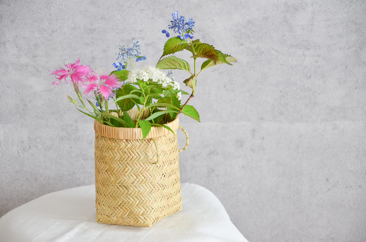 Harvest Basket "Tsuboke" Mini / Suzutake Bamboo / Iwate-JPN 450803-1
