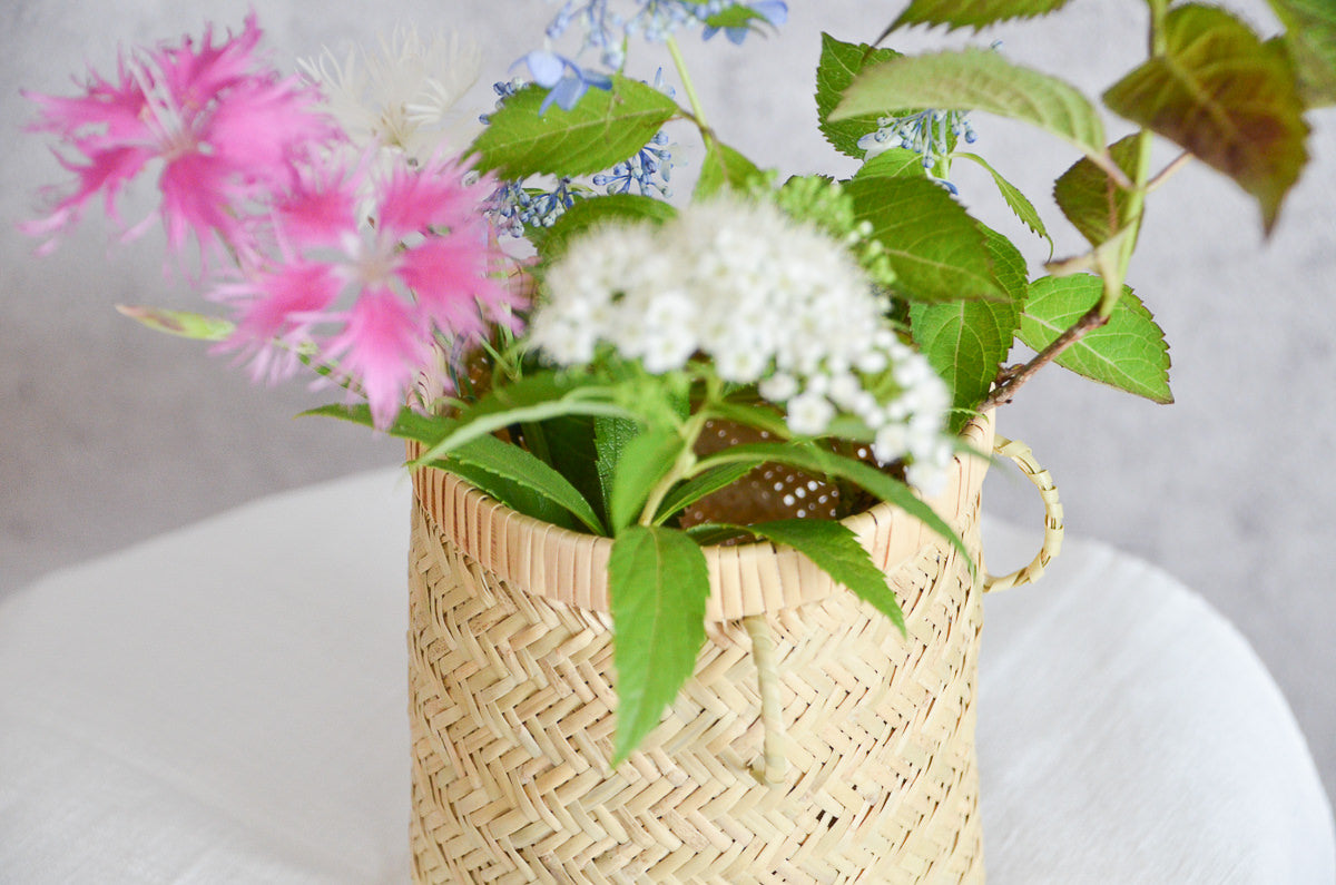 Harvest Basket "Tsuboke" Mini / Suzutake Bamboo / Iwate-JPN 450803-1
