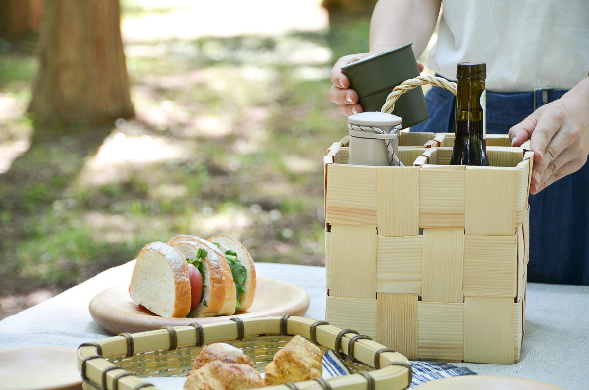 エストニア/パイン ボトルバスケット 1本用・2本用・4本用 3タイプ 330724