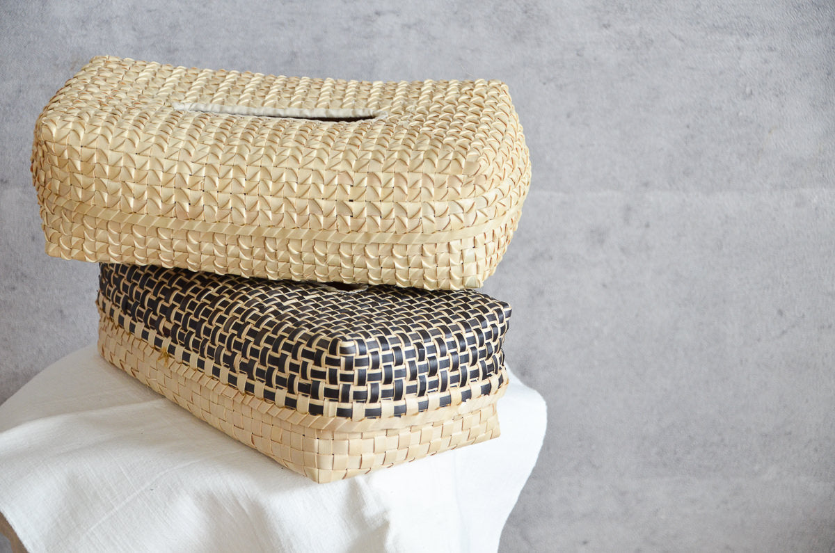 Kottan Tissue Box “Natural” / Palm leaf / IND 330903-1