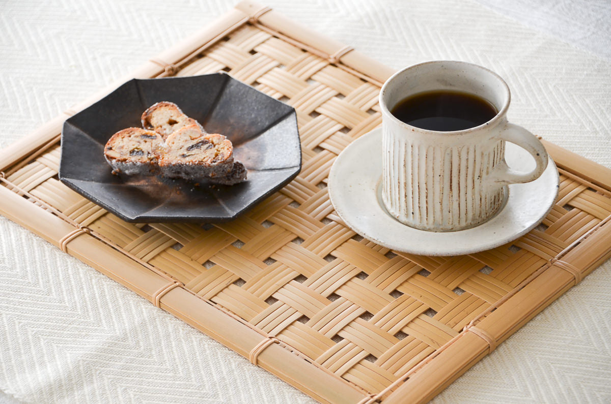 Placemat "Yotsume Weave" / White Bamboo / Ehime-JPN 520204-1