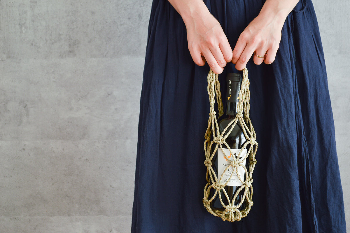 Bottle basket S, M, L / “Igusa” rush / Okayama-JPN 330311