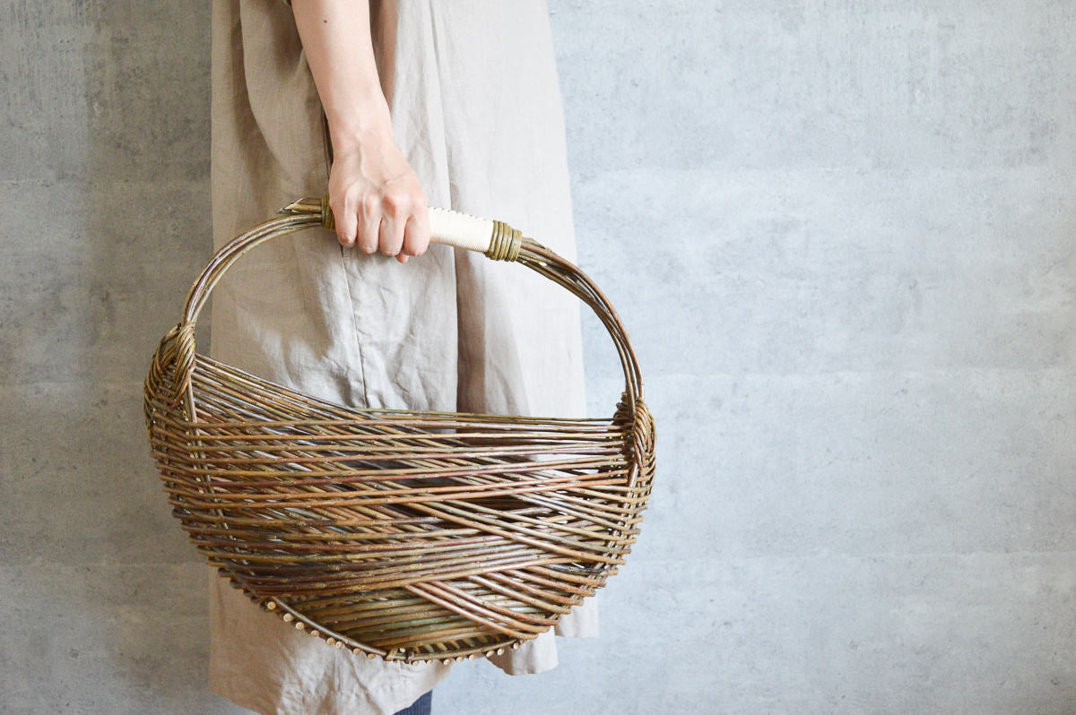 Zarzo basket 3 colors of handle / Willow / FRA 330801