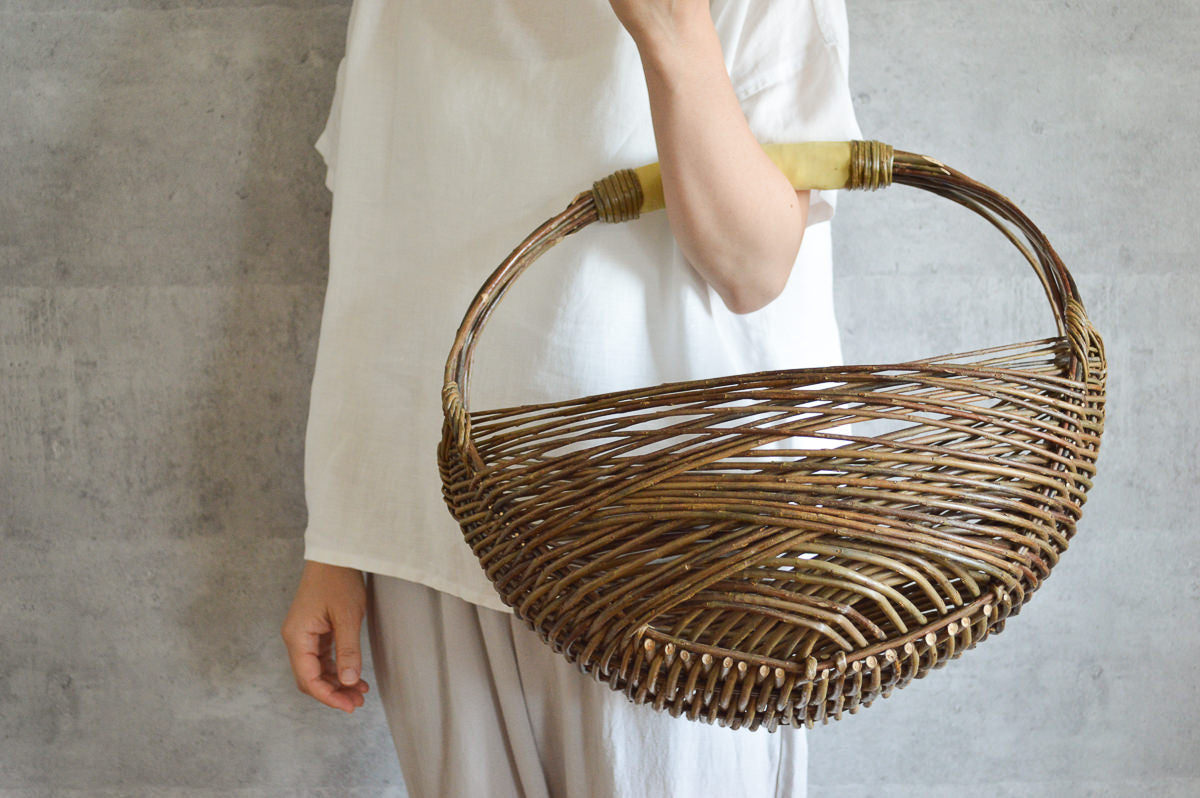 Zarzo basket 3 colors of handle / Willow / FRA 330801