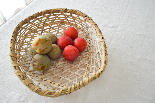 Winnowing Tray “Mikago” / Nemagari Bamboo / Fukushima-JPN 720604
