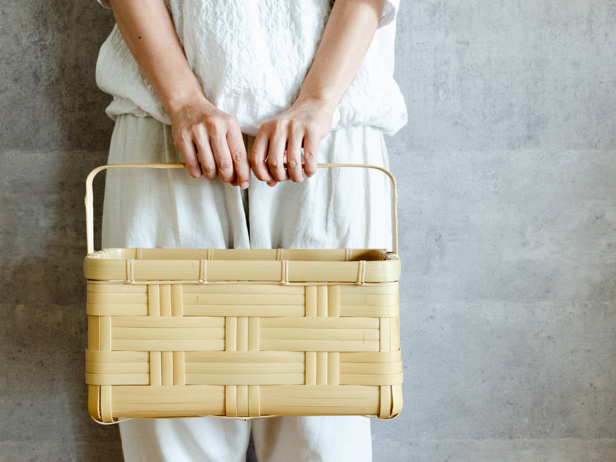 Brick Basket / White Bamboo / Oita-JPN 121801-1