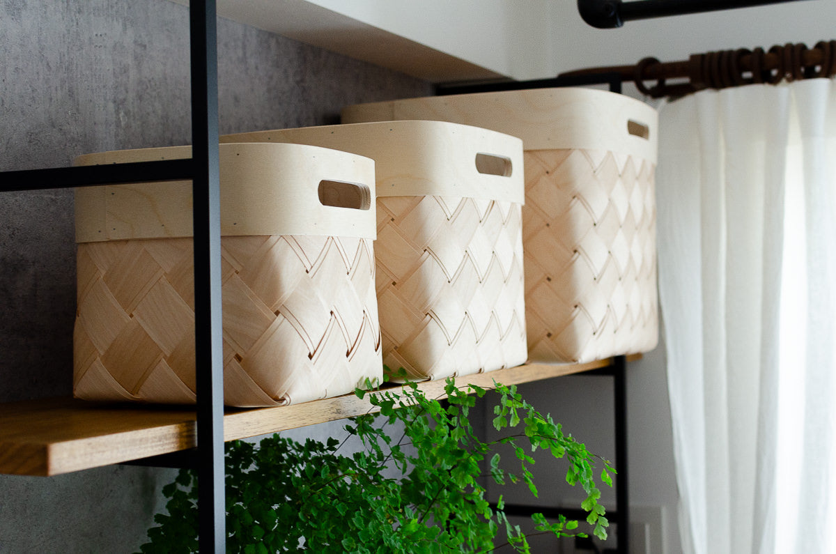 Organizing basket “Square” S, M ,L 3sizes / Birch / EST 140607