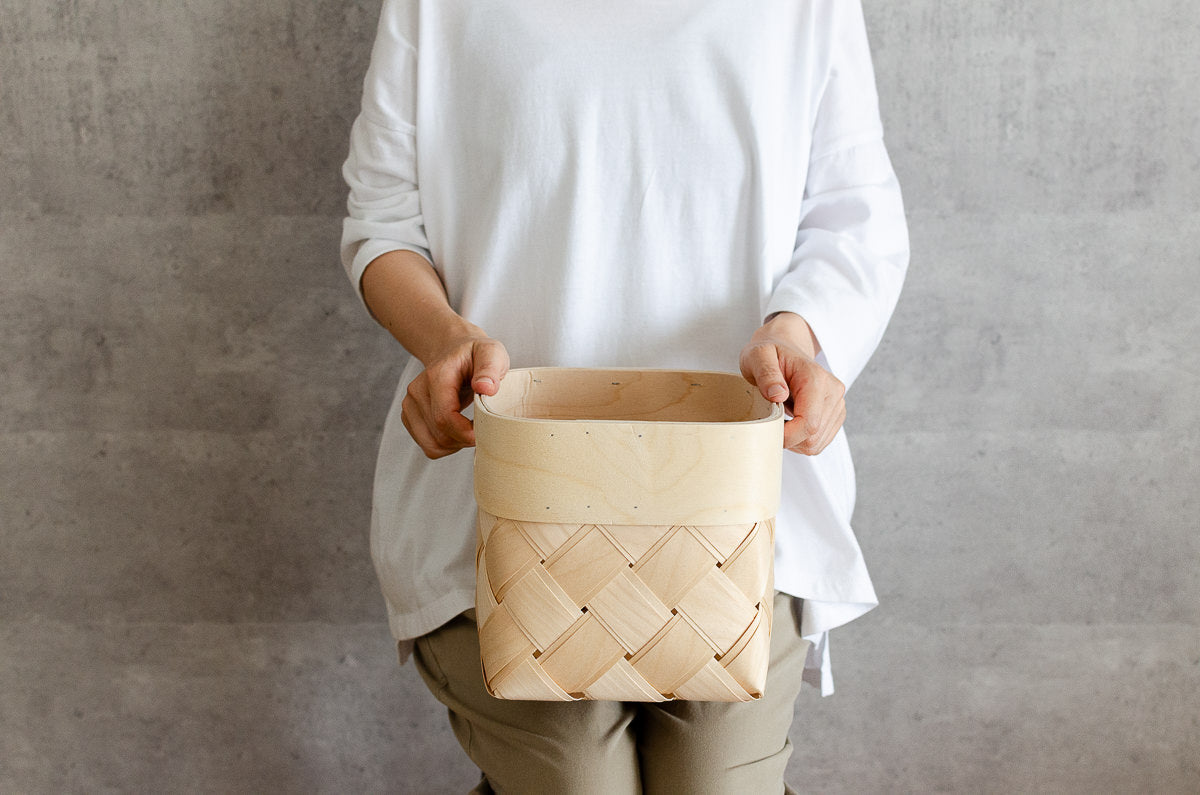 Organizing basket “Square” S, M ,L 3sizes / Birch / EST 140607