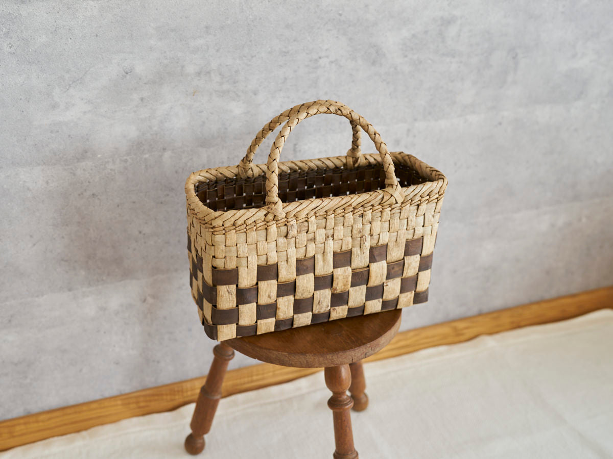 岩手県/くるみ 手提 表皮市松 アンダーチェック 1510737