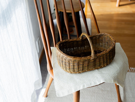 Oval Outdoor Basket / Willow / FRA 630504