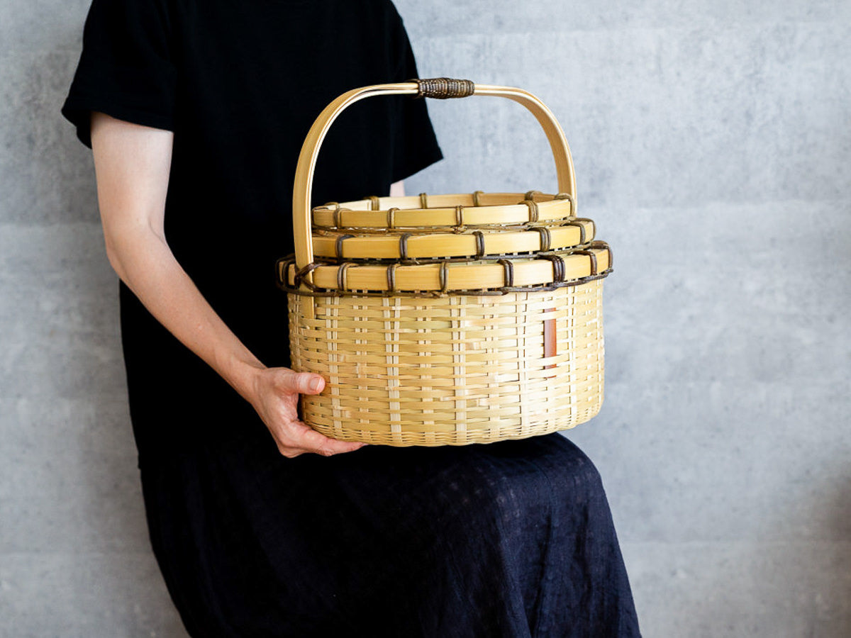 Three-Tier Nesting Round Basket / Madake Bamboo / Oita-JPN 220680-1