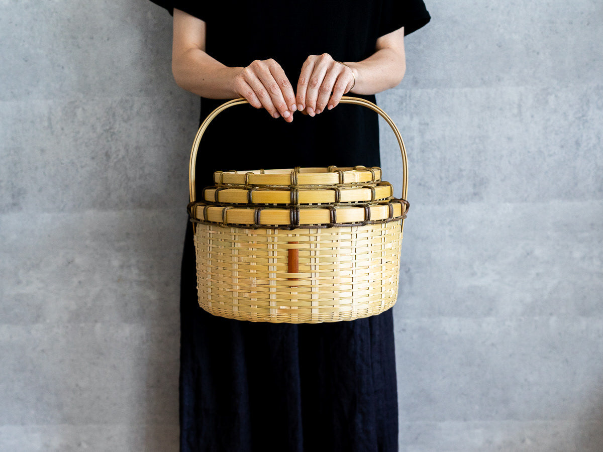 Three-Tier Nesting Round Basket / Madake Bamboo / Oita-JPN 220680-1