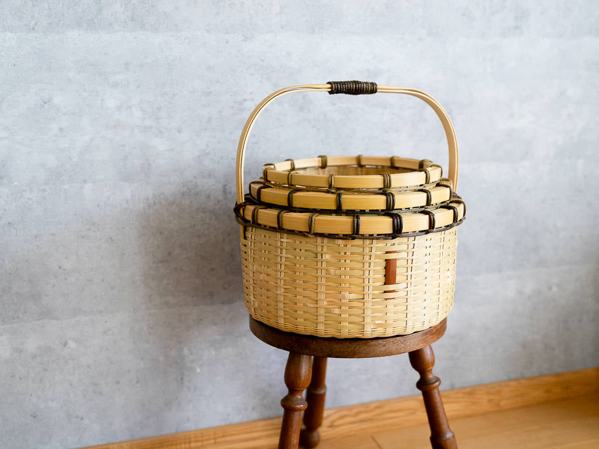 Three-Tier Nesting Round Basket / Madake Bamboo / Oita-JPN 220680-1
