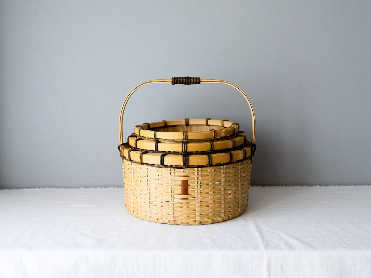 Three-Tier Nesting Round Basket / Madake Bamboo / Oita-JPN 220680-1