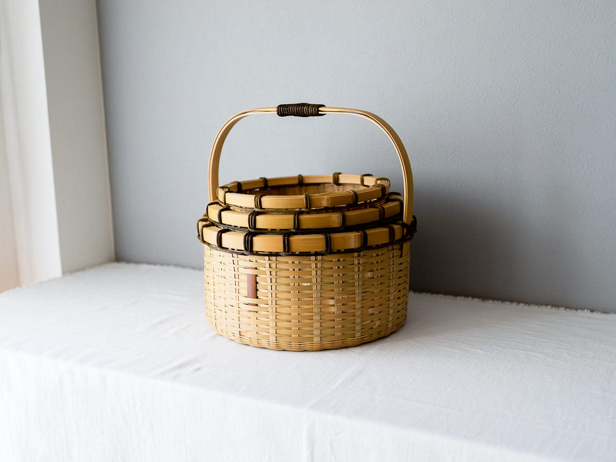 Three-Tier Nesting Round Basket / Madake Bamboo / Oita-JPN 220680-1