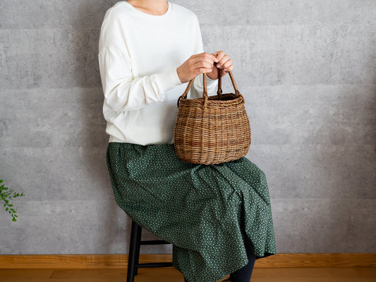 Tote Basket “Plump” / Akebi vine / Nagano-JPN 311219-1