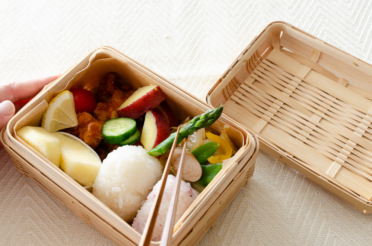 Small lunch box S, S-long / White bamboo / Kagoshima-JPN 321106