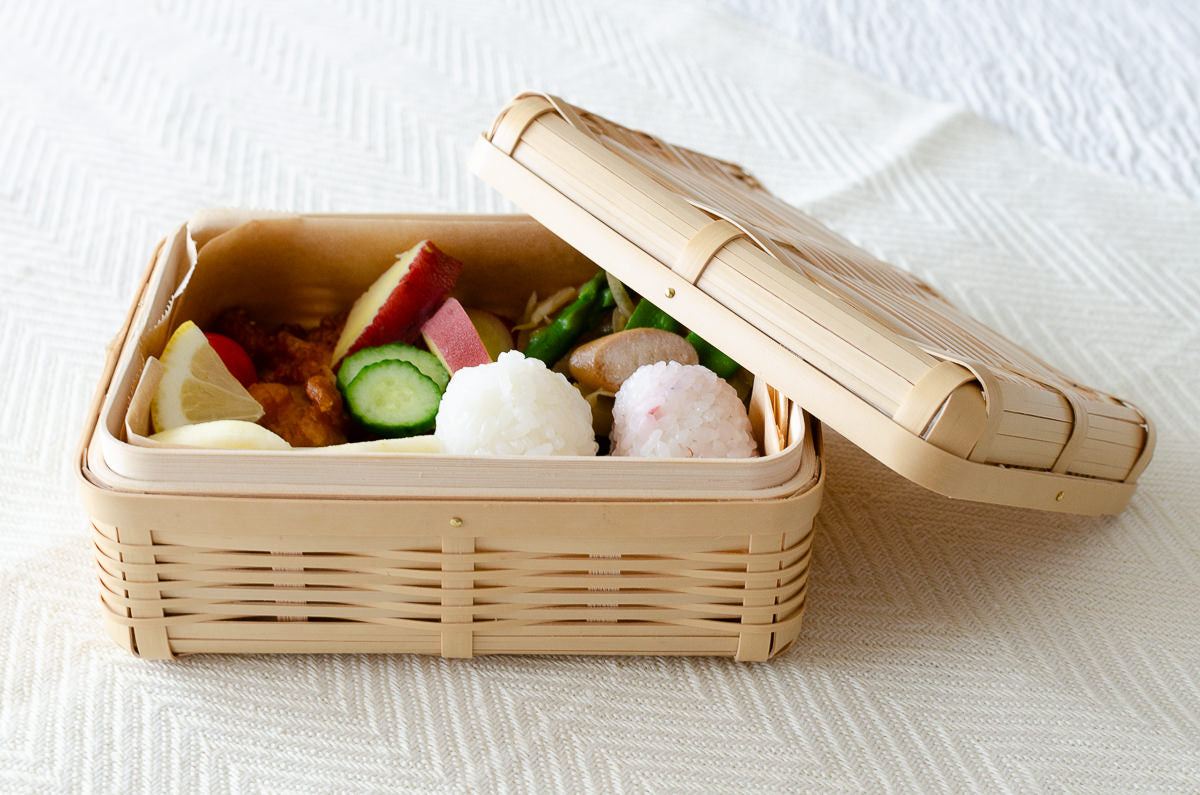 Small lunch box S, S-long / White bamboo / Kagoshima-JPN 321106