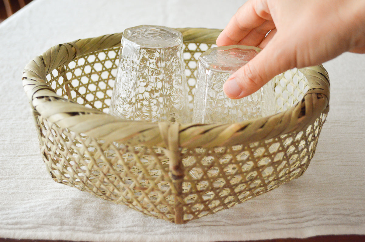 Washing beans basket "Reinforced" / Shino bamboo / Miyagi-JPN 330107-1