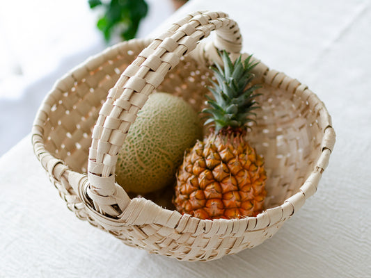 Oval Basket with Handle / Hazel / POL 340229
