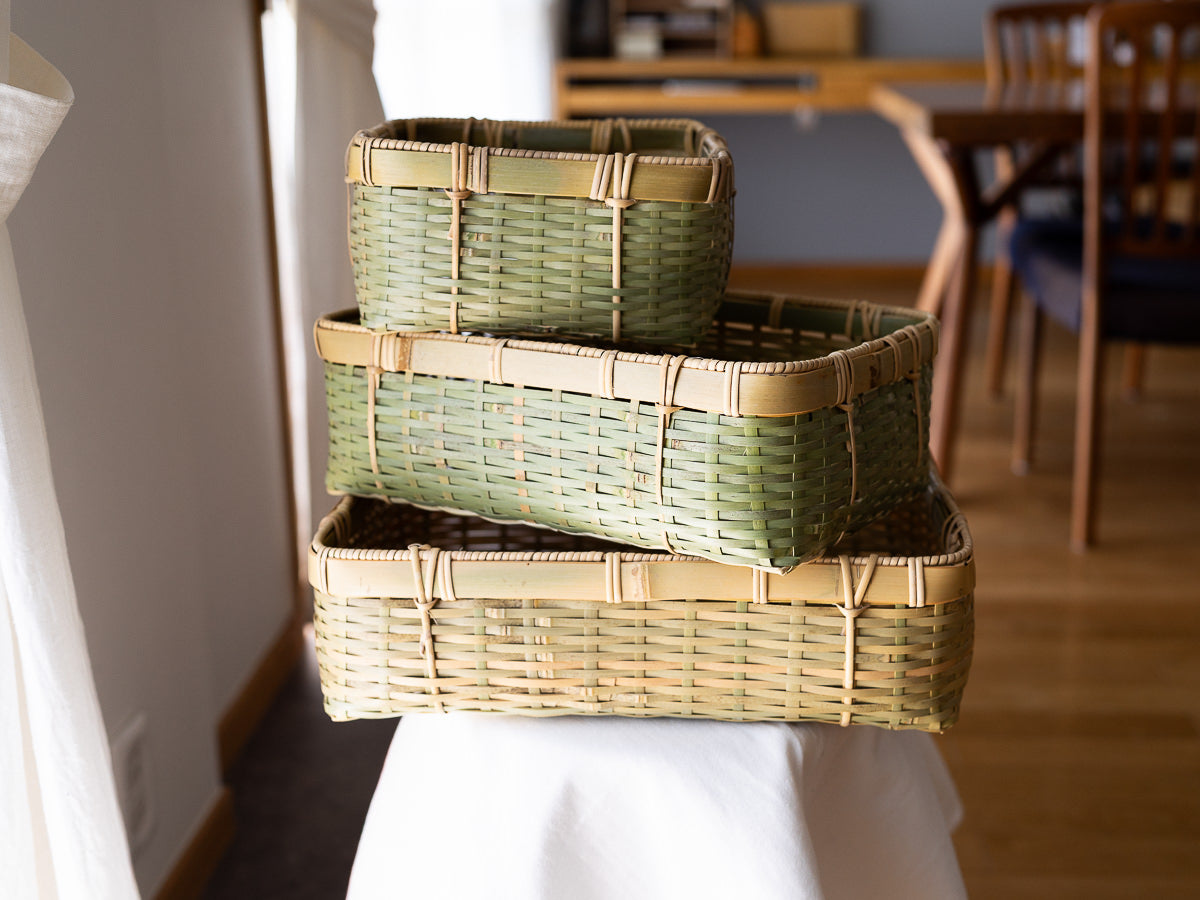 “SUMŌ salt” (storage)basket Square, Rectangle / Madake bamboo / Ibaraki-JPN 810205