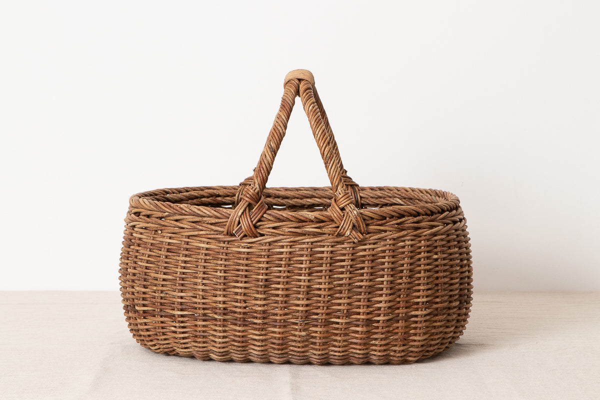 Oval Basket – Joined Handle / Akebi Vine / Nagano-JPN 311217-1