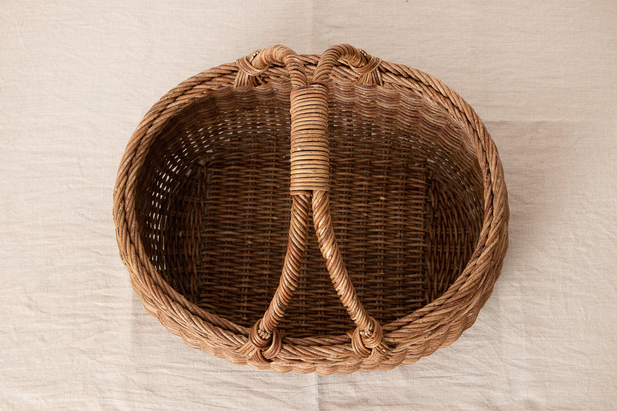 Oval Basket – Joined Handle / Akebi Vine / Nagano-JPN 311217-1