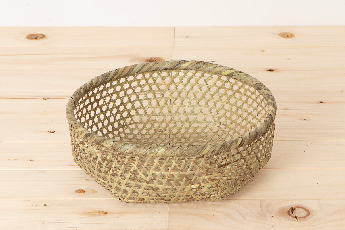 Washing beans basket S, M, L / Shino bamboo / Miyagi-JPN 330106