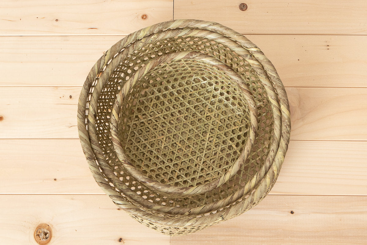 Washing beans basket S, M, L / Shino bamboo / Miyagi-JPN 330106