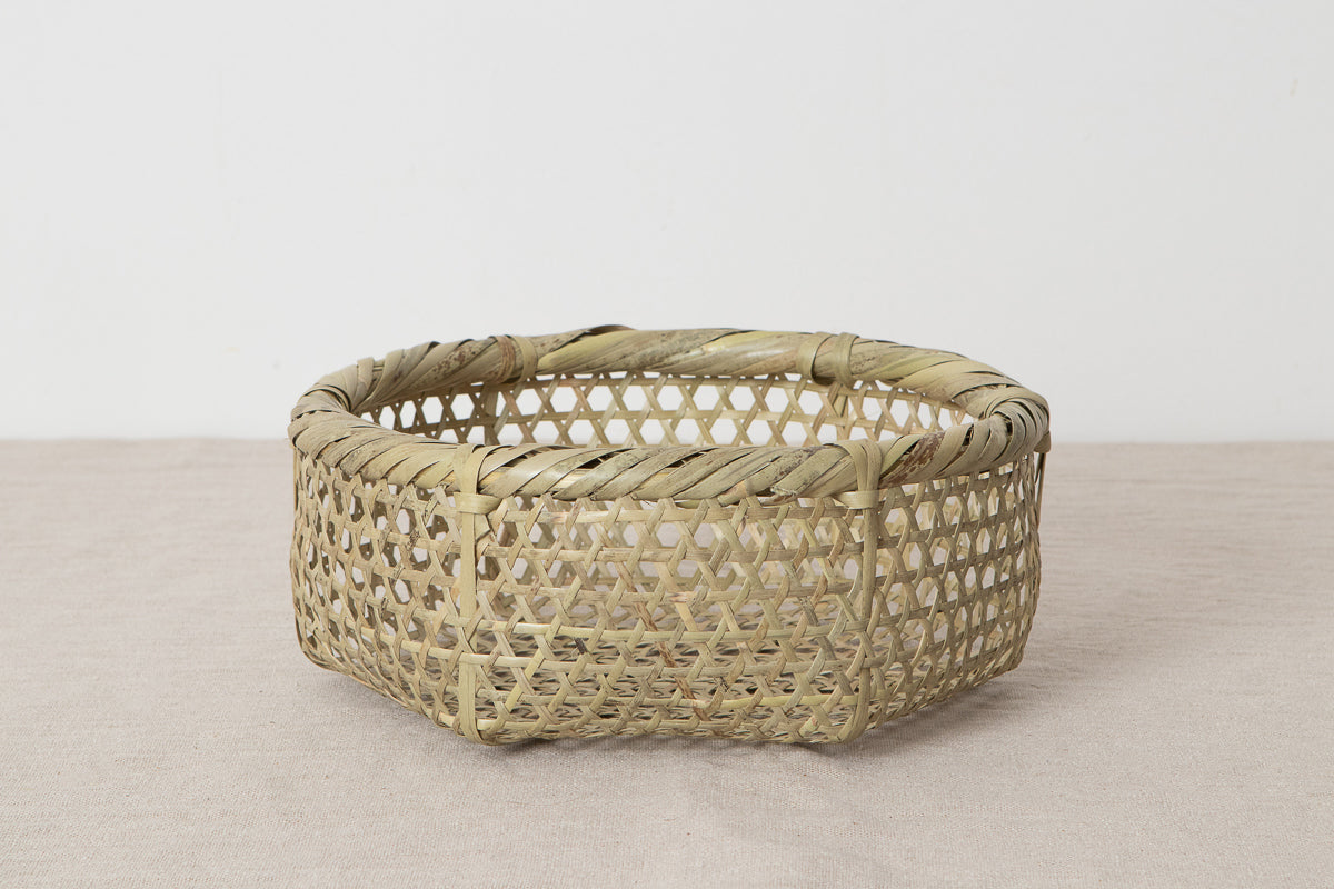Washing beans basket "Reinforced" / Shino bamboo / Miyagi-JPN 330107-1