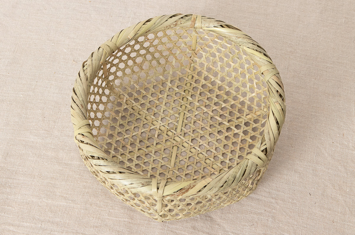 Washing beans basket "Reinforced" / Shino bamboo / Miyagi-JPN 330107-1