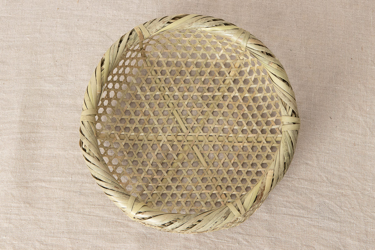 Washing beans basket "Reinforced" / Shino bamboo / Miyagi-JPN 330107-1