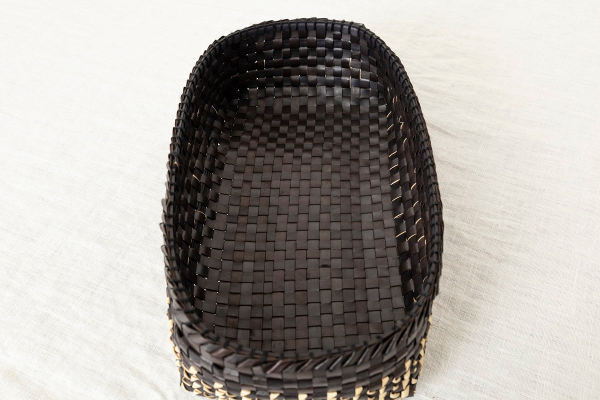 Kottan Tissue Box “Black Natural” / Palm leaf / IND 330903-3