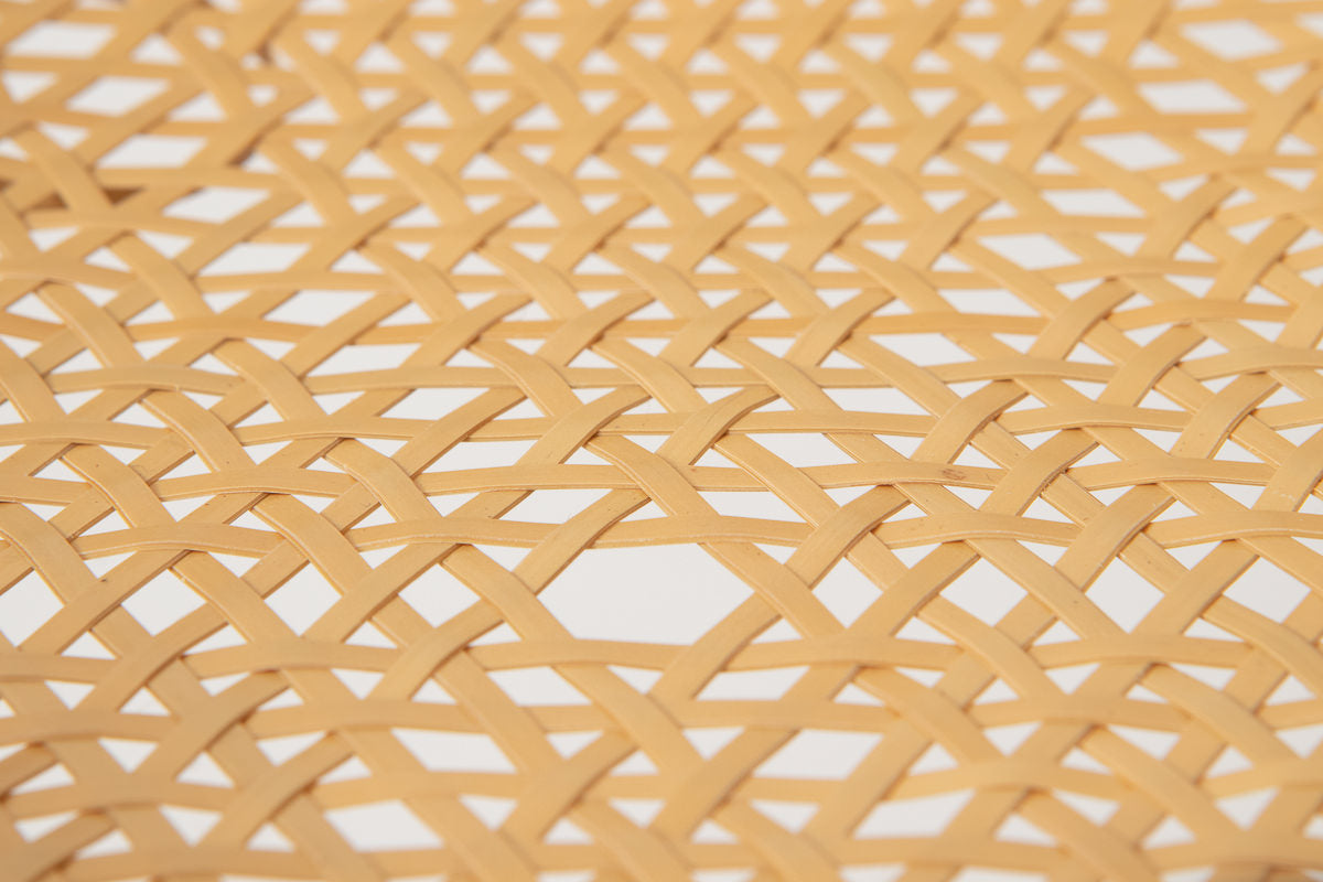 Serving Basket “Asanoha Weave” / White Bamboo / Tochigi-JPN 350106-1