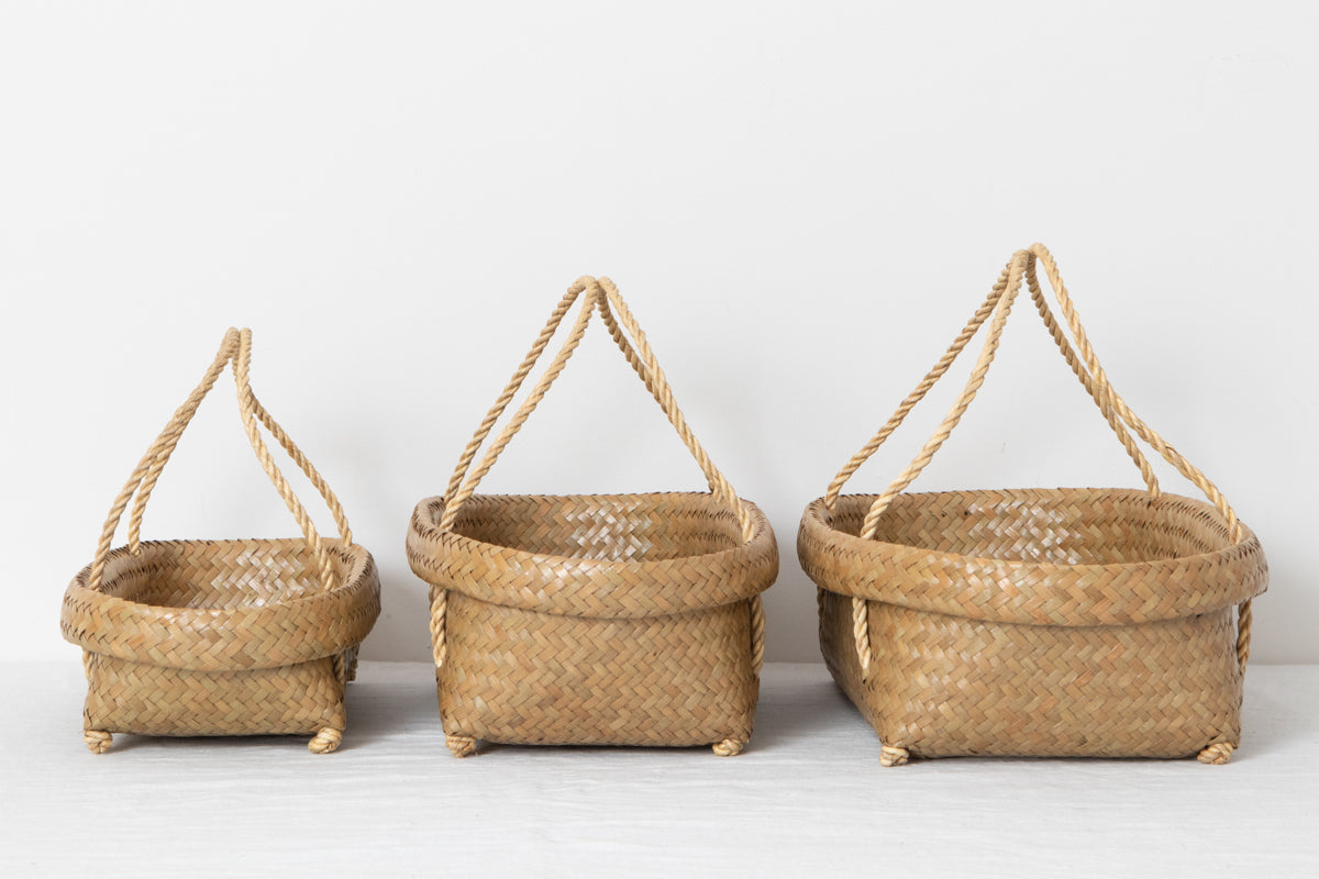 Organizing basket -Oval- with handles S, M, L / Kachū / THA 3115101