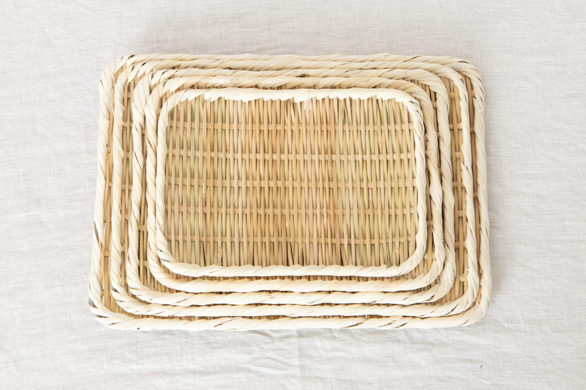 Rectangular Plate “Kaku Bon-zaru” Small Sizes / Bamboo / Nīgata-JPN 650102