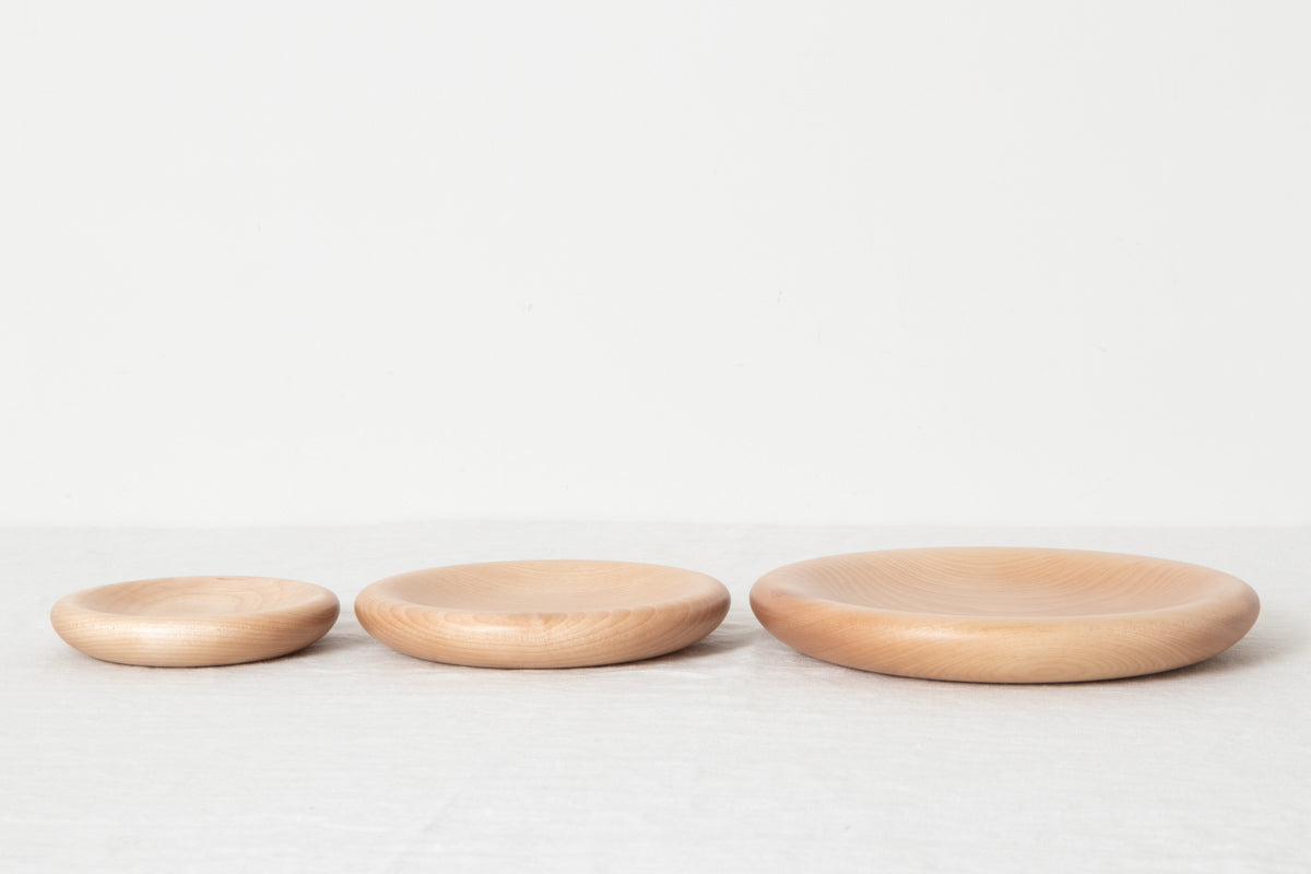 Dessert plate “Silky” S,M,L 3 sizes / Japanese cherry birch / Ōita-JPN 211147
