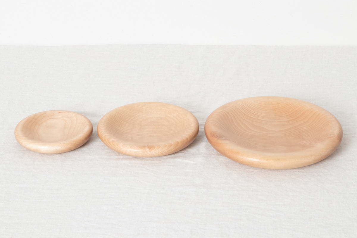Dessert plate “Silky” S,M,L 3 sizes / Japanese cherry birch / Ōita-JPN 211147