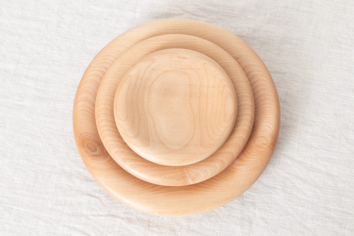 Dessert plate “Silky” S,M,L 3 sizes / Japanese cherry birch / Ōita-JPN 211147