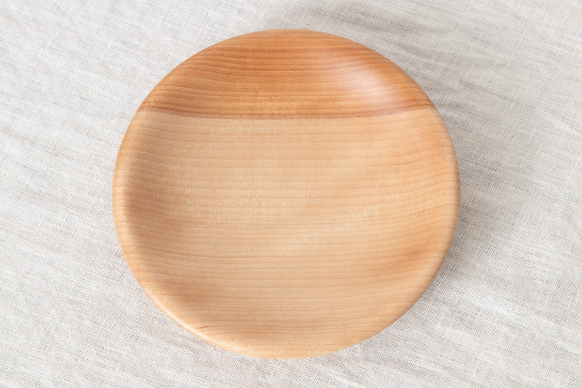 Dessert plate “Edge” Large / Japanese cherry birch / Ōita-JPN 211146-2