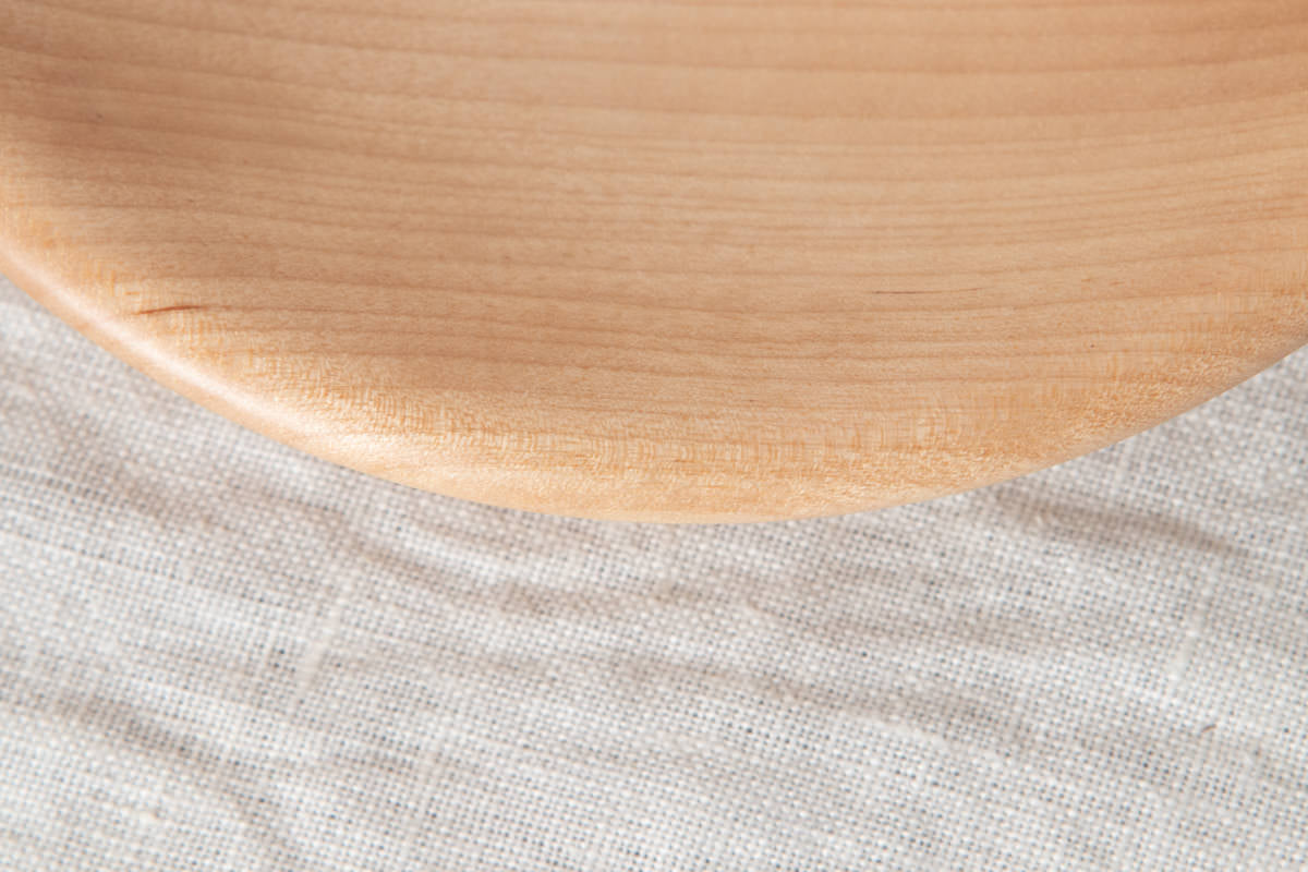 Dessert plate “Edge” Large / Japanese cherry birch / Ōita-JPN 211146-2