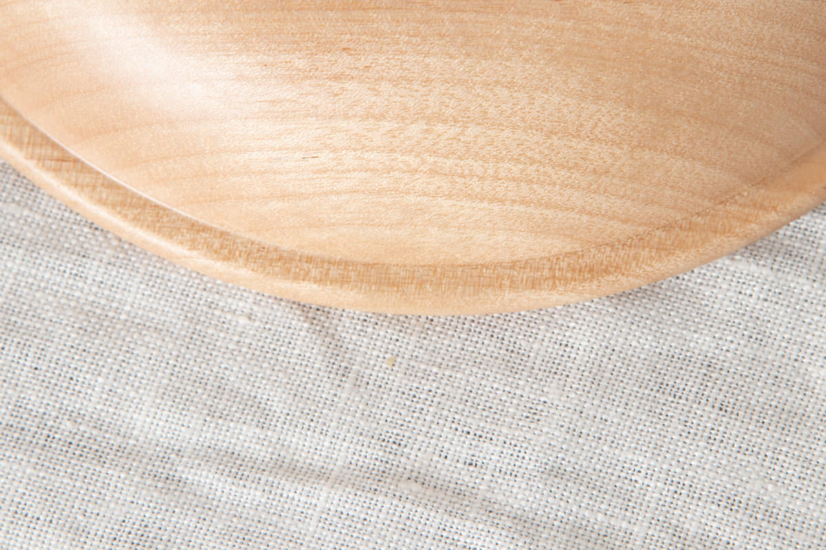 Dessert plate “Edge” Large / Japanese cherry birch / Ōita-JPN 211146-2