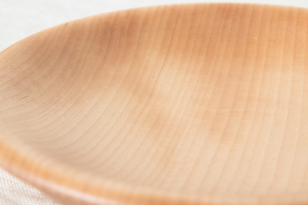 Dessert plate “Edge” Large / Japanese cherry birch / Ōita-JPN 211146-2