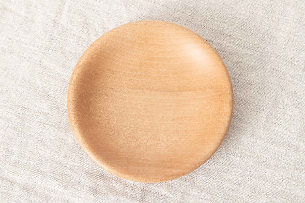 Dessert plate “Edge” Small / Japanese cherry birch / Ōita-JPN 211146-1